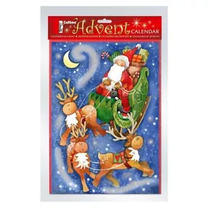Sleigh & Reindeer with Glitter Caltime Advent Calendar 34 x 24 cm - Picture 1 of 1