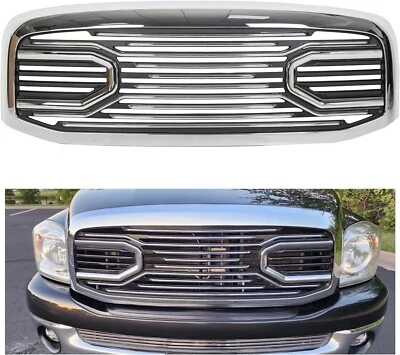 Chrome Front Big Horn Grille For 2006-2009 Dodge RAM 1500 2500 3500 (W/O Light) - Image 1 of 4
