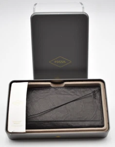 Fossil Need Executive Black Leather Wallet ML3868001 New With Tags & Case - Picture 1 of 14