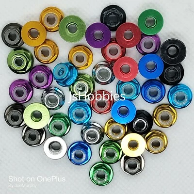 M4 Aluminum Wheel Lock Nuts Self-Tightening 1/10 for Traxxas,Armma,Redcat+more - Image 1 of 4