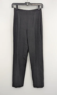 Piazza Sempione Heather Charcoal Wool blend Pants Side zip womens Size 2 Italy - Image 1 of 4
