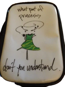 Zip Cosmetic Case with saying "What Part of Princess Don't You Understand." - Picture 1 of 3