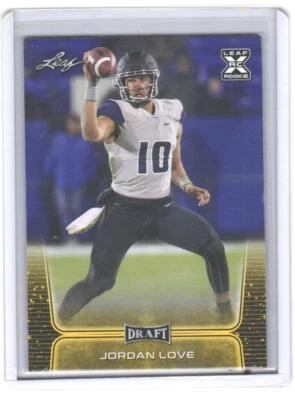 2020 Leaf Draft Jordan Love #11 Gold RC - Image 1 of 2