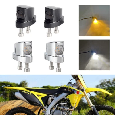 Rear Fender Struts LED Turn Signal Light w/DRL For Suzuki Honda Yamaha Kawasaki - Image 1 of 4