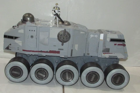 Star Wars Clone Wars Turbo Tank JUGGERNAUT  2008 w/ Speeder Bike & Clone (#2) Cover