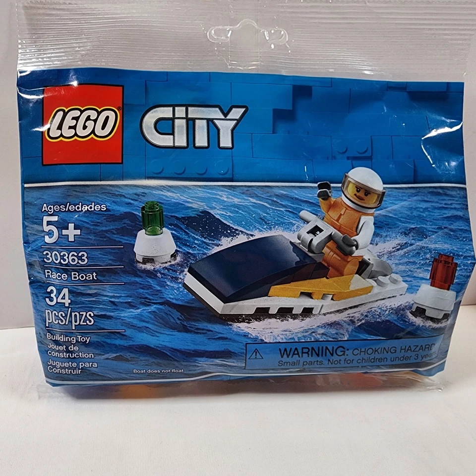 LEGO CITY гоночная лодка 30363 здание полный набор 34 шт. в заводской упаковке новый - Изображение 1 из 1
