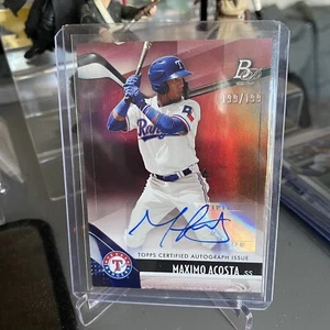 2021 Bowman Platinum Maximo Acosta Prospect Auto SP /199 - Picture 1 of 3
