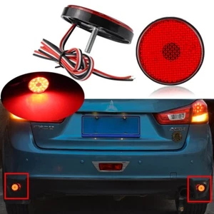 2x Red Lens LED Bumper Reflector Brake Light For Mitsubithi Outlander Sport ASX - Foto 1 di 22
