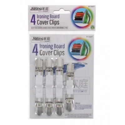IRONING BOARD COVER ATTACHMENT FASTENERS CLIPS ELASTIC BRACE STRAPS LAUNDRY HOME - Image 1 of 4