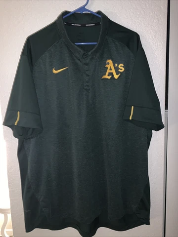 Oakland Athletics Nike Authentic Collection Team Logo Elite Polo - Green XXL A’s Cover