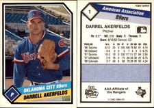 Darrel Akerfelds 1989 CMC Oklahoma City 89ers #1 Card *AutographDen*