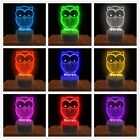 Owl Personalized Custom Neon Sign Night Light Baby Room 16 Color By Remote