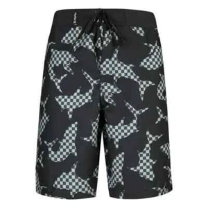 Hurley Big Boys Printed Drawcord Closure Board Shorts/ Swimwear In Black NWT - Picture 1 of 5