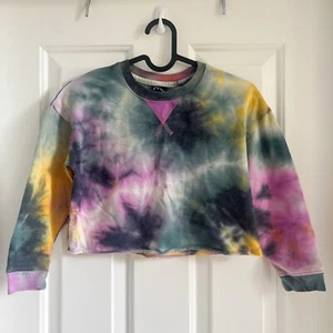 Art Class Girls Tie Dye Sweatshirt Cropped EUC Multicolor Sz S 6/6X - Picture 1 of 6