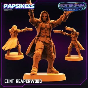 Cyber-Saga - Clint Reaperwood | DnD Miniatures | Tabletop Gaming| Tabletop - Picture 1 of 1
