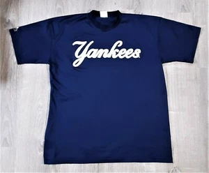 Vintage New York Yankees Spell Out Mesh Jersey Shirt Majestic USA 80s 90s XL - Picture 1 of 12