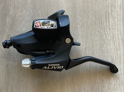 Shimano Alivio ST-M410 Rapidfire+ 3-speed shifter / brake (left, black) - Image 1 of 2