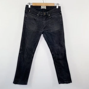 Acne Studios Max Cash Black Denim Slim Straight Cut Jeans Men's Size 30 x 26* - Picture 1 of 9