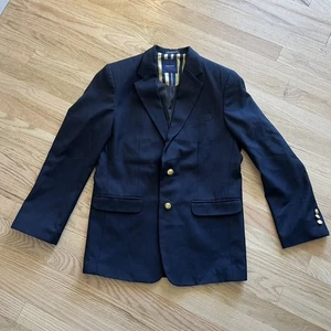 Nautica Boys Blazer Kids 16 Black Jacket School Uniform Preppy Gold Buttons - Picture 1 of 10