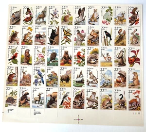 US Scott #2286-2335 MNH OG 22 Cent Pane of 50 North American Wildlife - Bild 1 von 1