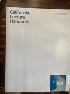 California Lecture handouts Themis Bar Review 2020. Paperback - Picture 1 of 1