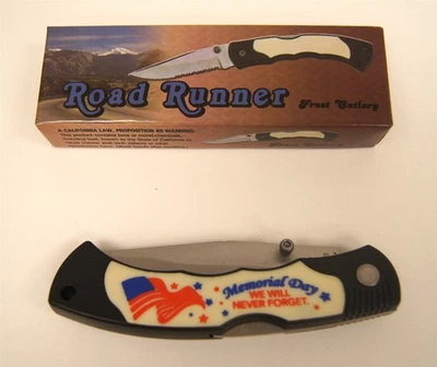 FROST Road Runner Lockback Folding Knife Black Stainless 15-235 - Image 1 of 4