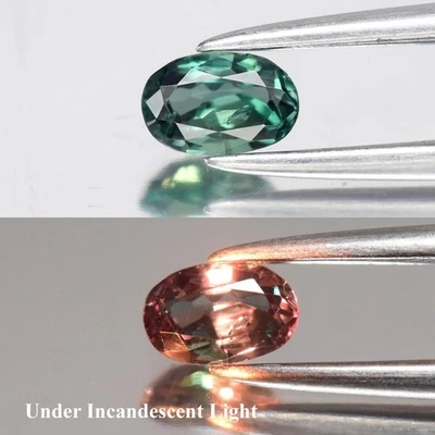 💎 Alejandrita verde natural ovalada de 0,26 quilates 4,5 x 3 mm VS - Piedra preciosa de África Foto 1 de 4