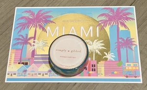 NEW Simply Gilded Passport Series Miami washi tape 15 mm & postcard - Picture 1 of 4