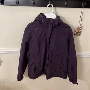 Lands End Squall Insulated Waterproof Coat Jacket Petite L Purple Large - Picture 1 of 11