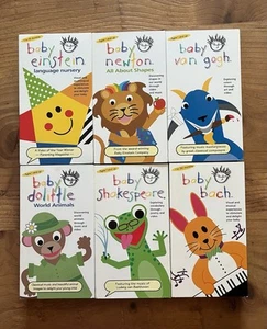 Baby Einstein VHS Shakespeare Newton Dolittle Bach Van Gogh Learn FULLY TESTED - Picture 1 of 15