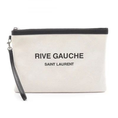 Bolso clutch YVES SAINT LAURENT RIVE GAUCHE business secibd 581369 lona cuero Foto 1 de 4