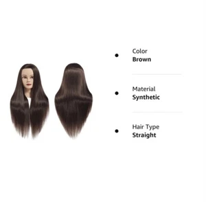 22”Salon Human Hair Practic Hairdressing Mannequin Doll Training Head - Picture 1 of 7