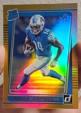 AMON-RA ST. BROWN 2021 Donruss GOLD HOLO Press Proof Rated Rookie RC #284  LIONS