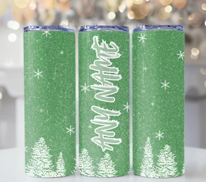 PERSONALIZED CHRISTMAS THEMED TUMBLER 20 OZ - Picture 1 of 1