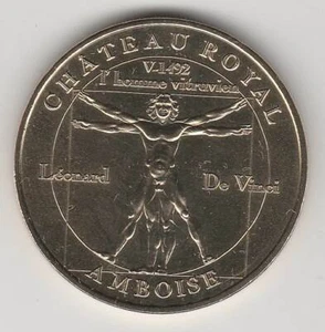 A 2007 TOKEN MEDAILLE MONNAIE DE PARIS -- 37 400  N° 6 AMBOISE L'HOMME VITRUVIEN - Picture 1 of 2