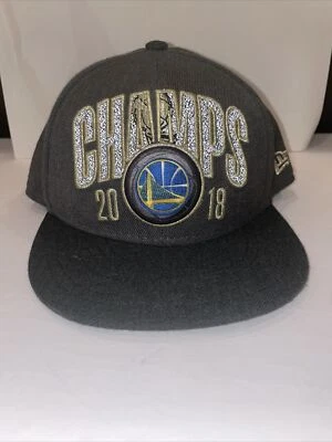Golden State Warriors New Era 2018 NBA Finals Champs 9FIFTY Snapback Hat Cap - Image 1 of 4