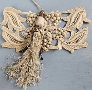 Antique Bobble Lace French Passementerie Bullion Trim Metallic Gold Tassel Lot - Picture 1 of 12