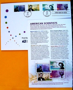 AMERICAN SCIENTISTS STAMP 1st DAY OF ISSUE CEREMONY PROGRAM JUNE 16, 2011 - Picture 1 of 2