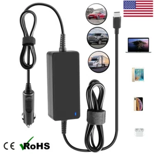 12V~24V DC Car Charger USB C 90W To 15W For MacBook Pro Lenovo ASUS HP Laptop - Picture 1 of 13