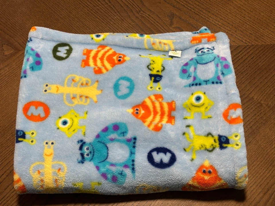 Disney Baby Monsters Inc Sully Mike Plush Baby Lovey Blanket 28" x 40" - Image 1 of 4