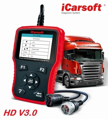 iCarsoft HD V3.0 OBD2 Diagnosegerät für Truck Lkw Bus Nutzfahrzeug - Bild 1 von 4