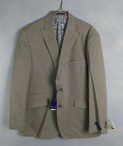 Alan Flusser Blazer Jacket Hollywood Khaki Mens XL Cotton Beige Tan C-1609 NWT - Picture 1 of 9