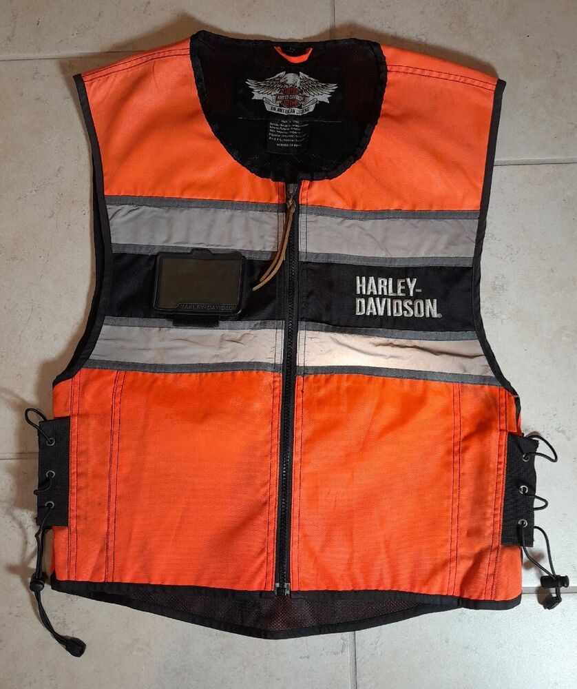 Harley-Davidson Hi-Vis Riding Safety Reflective Vest Embroidered Logo Size sm-lg