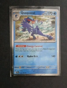 Pokemon TCG Quaquaval Scarlet & Violet Base Set 054/198 Holo Rare - Picture 1 of 2