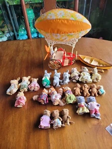 Sylvanian Families LrgBundle Figures Rabbit Squirrel Cat Balloon Kangaroo Panda - Picture 1 of 14