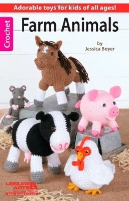 Crochet Pattern Book FARM ANIMALS ~ 6 Adorable PLUSH Toys - Image 1 of 2