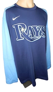 new with tags TAMPA BAY RAYS Dri Fit NIKE Long Sleeve Shirt men's XL - Picture 1 of 9