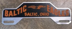 Vtg Reflective License Plate Topper Baltic Ohio Baltic Eagle High School Sports - Picture 1 of 4