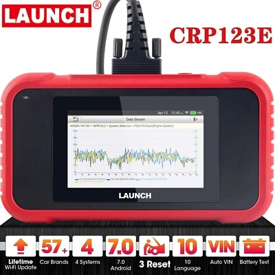 Launch CRP123E PRO Professional Automotive Diagnostic Tool Car OBD2 Scanner AutoVIN EPB ABS SAS - Image 1 of 4