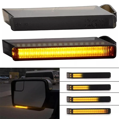 LED Under Side Mirror Sequential Turn Signal Light Lamp for Ford F-150 2004~2014 Foto 1 de 4
